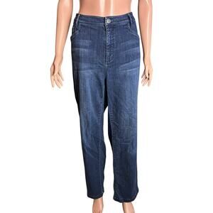 J. Jill Smooth Fit Full Leg Jeans 16W Comfy Partial Elastic Waist Casual Relaxed